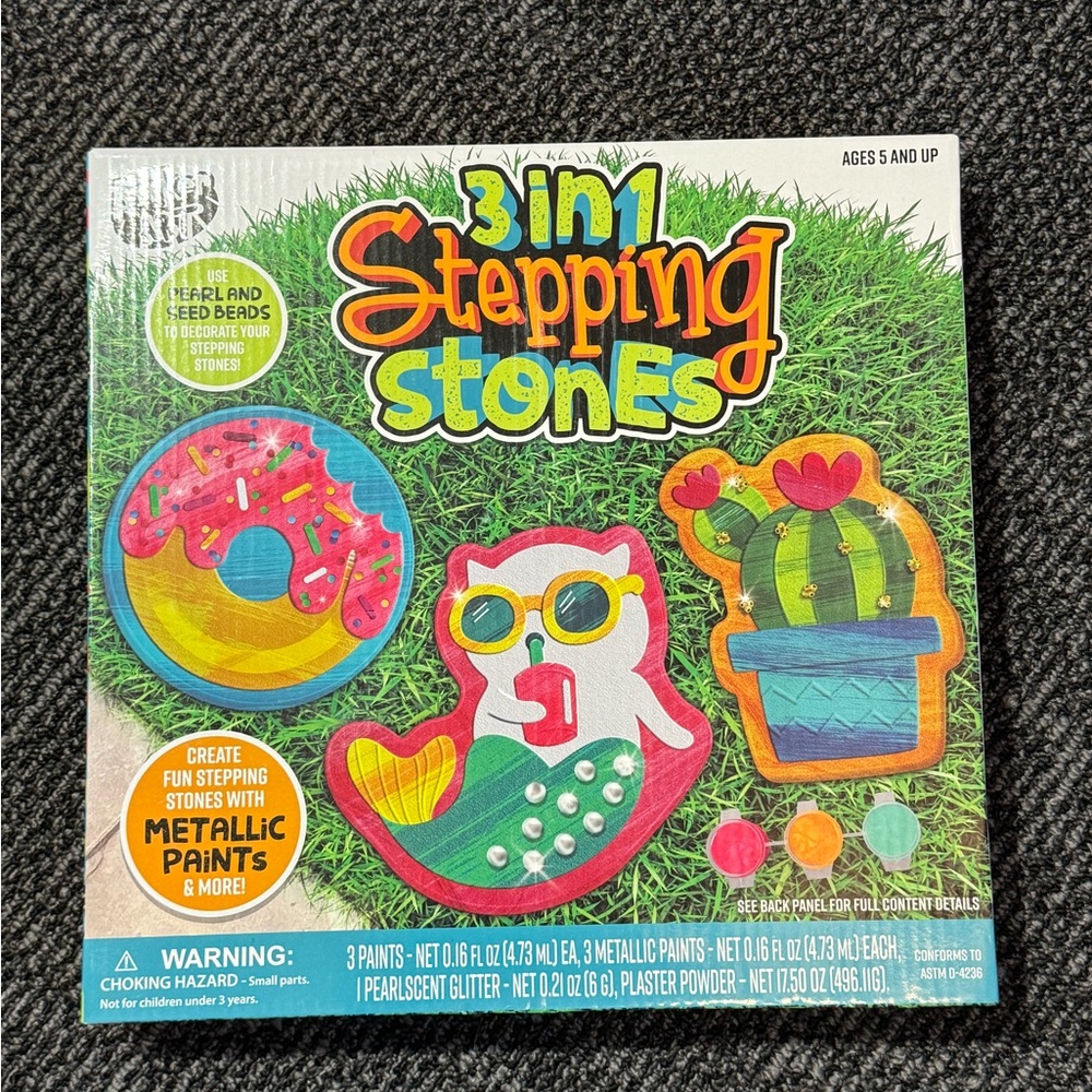 Anker Play 3 in 1 Stepping Stones Craft Kit | Makes 3 Stepping Stones NEW